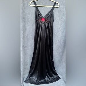 Vintage black nightgown lingerie Texsheen Sz small
